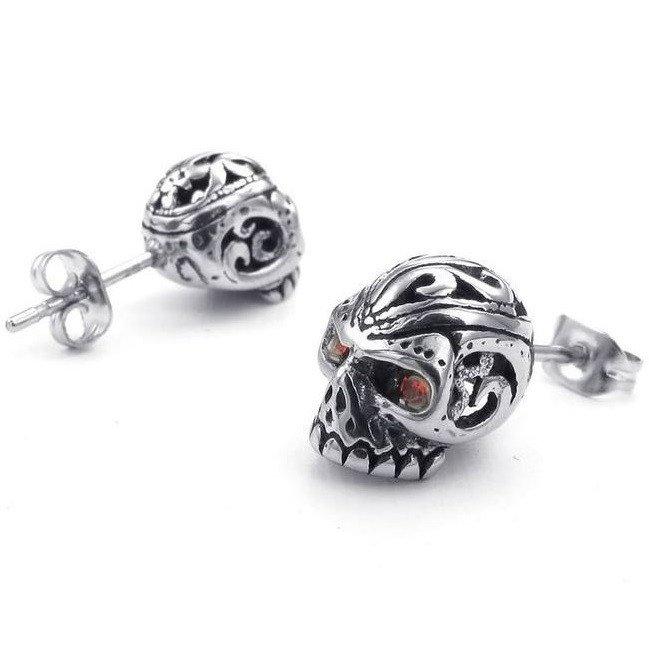 Gothic Stainless Steel Skull Earrings