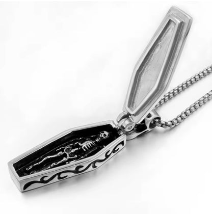 Coffin Rest Skeleton Necklace