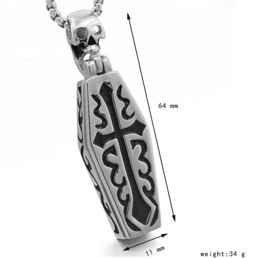 Coffin Rest Skeleton Necklace
