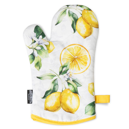 Summer Lemons Oven Mitts And Potholder Set