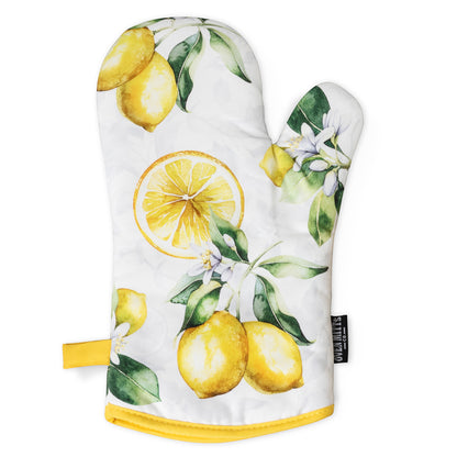 Summer Lemons Oven Mitts And Potholder Set