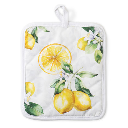 Summer Lemons Oven Mitts And Potholder Set