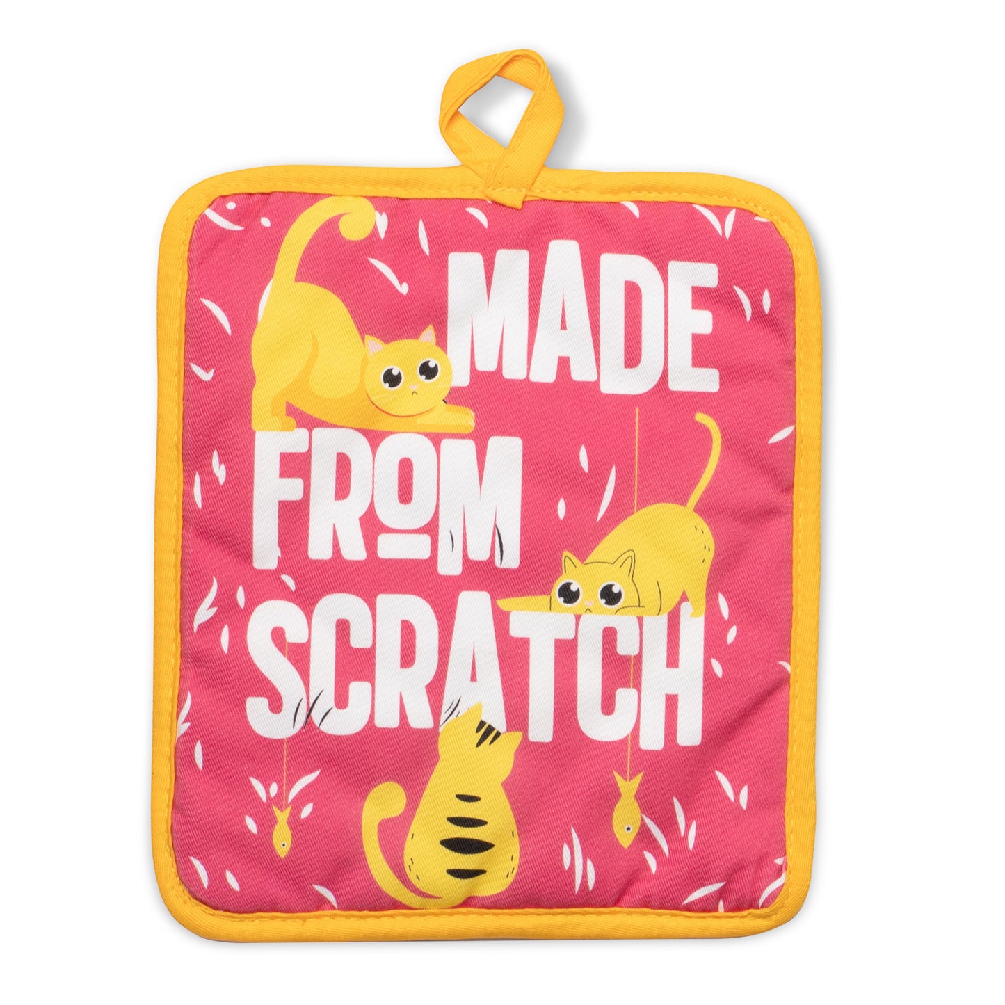 Made From Scratch Cat Oven Mitts And Potholder Set