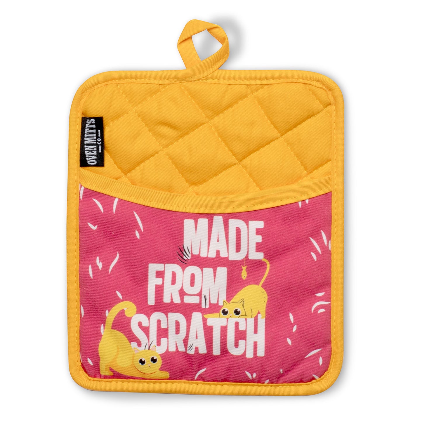 Made From Scratch Cat Oven Mitts And Potholder Set