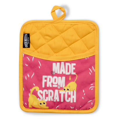 Made From Scratch Cat Oven Mitts And Potholder Set