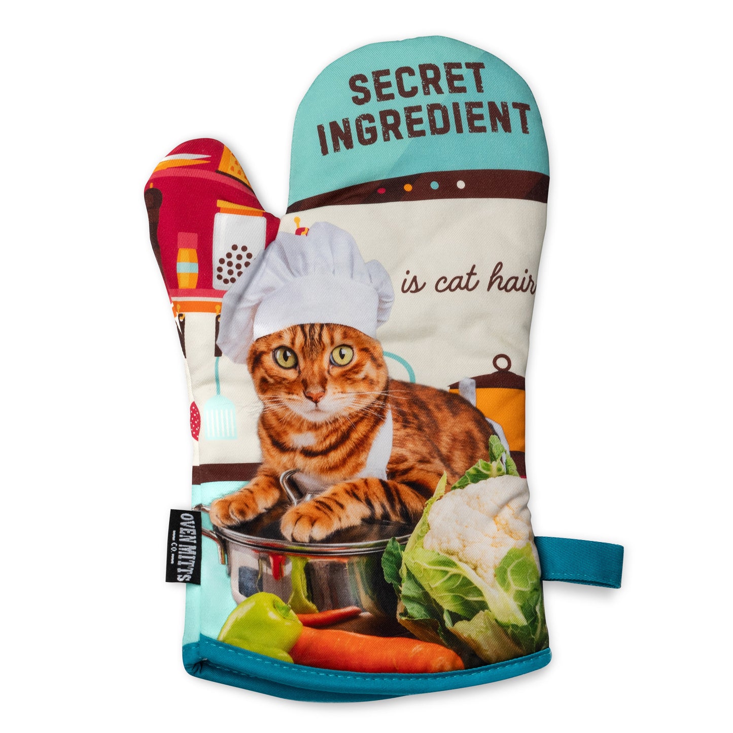 Secret Ingredient Is Cat Hair Oven Mitts And Potholder Set