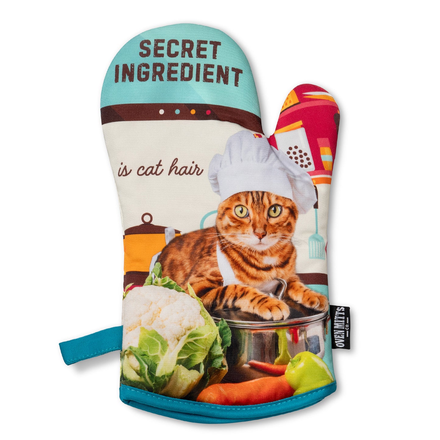 Secret Ingredient Is Cat Hair Oven Mitts And Potholder Set