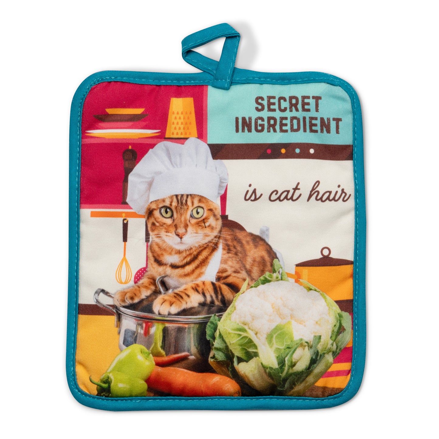 Secret Ingredient Is Cat Hair Oven Mitts And Potholder Set