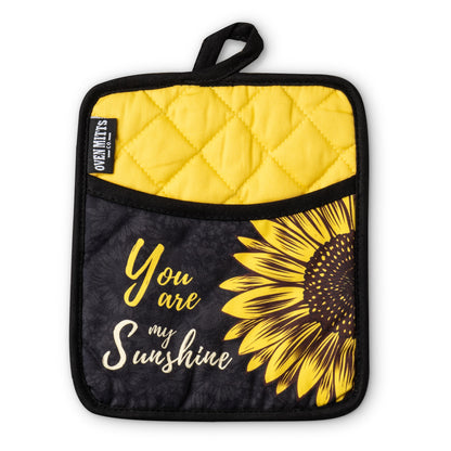 Sunflower Skulls Oven Mitts And Potholder Set