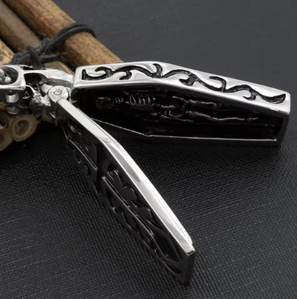 Coffin Rest Skeleton Necklace