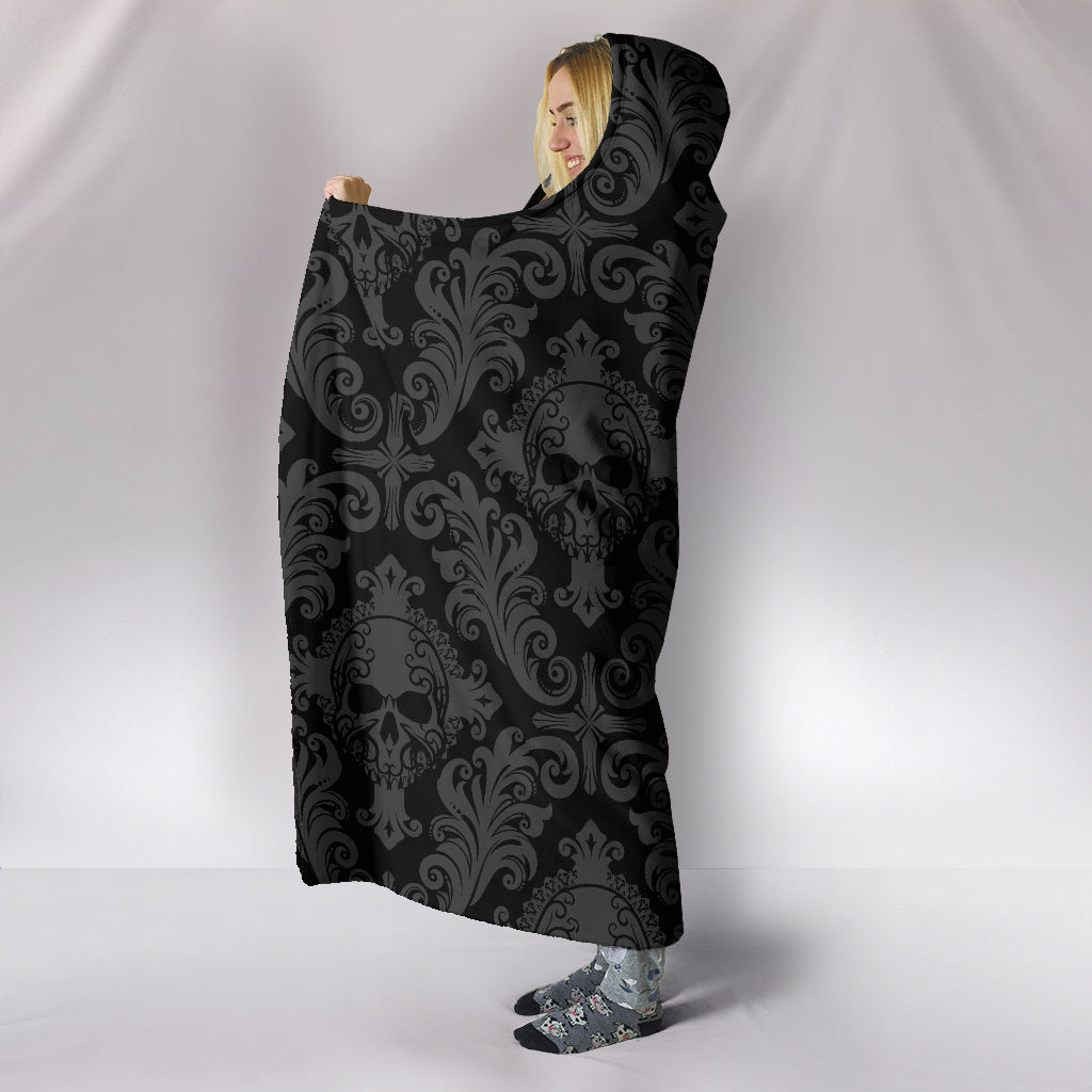 Gothic Skull Hooded Blanket