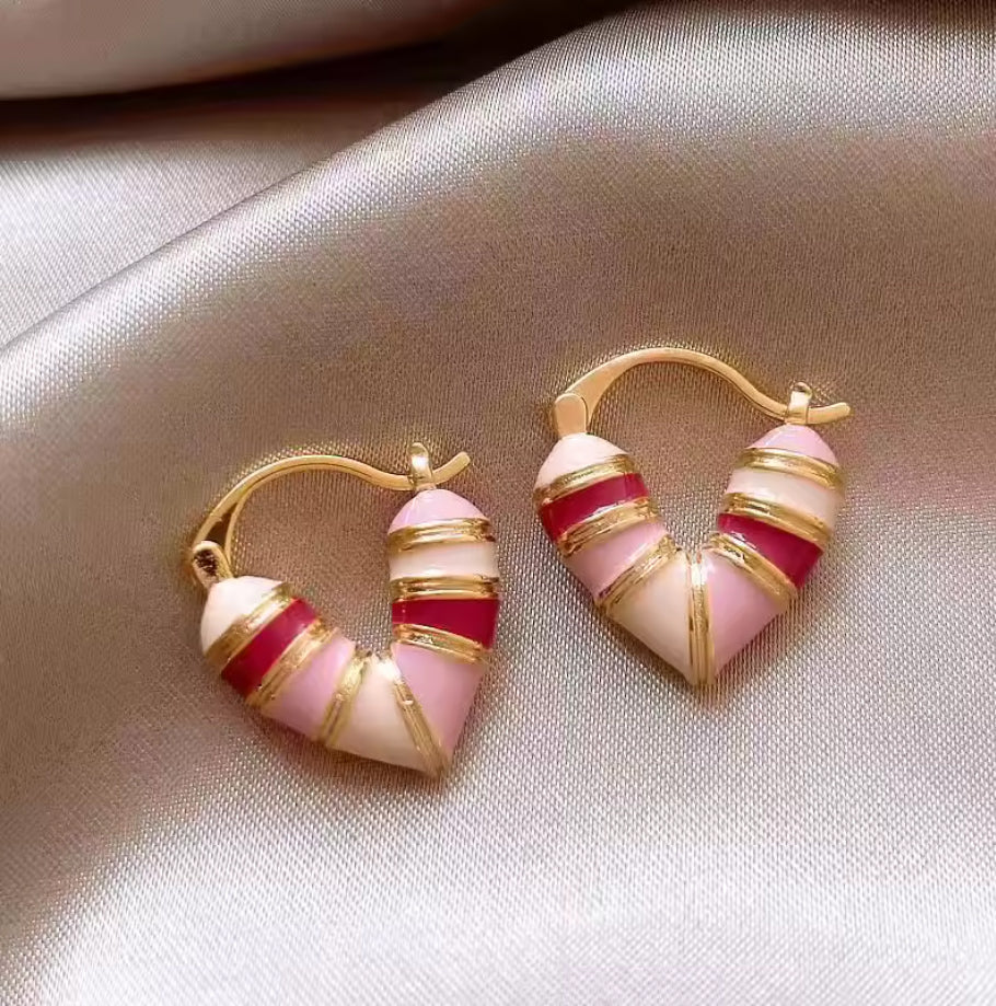 2025 Collection Heart Hoop Earrings
