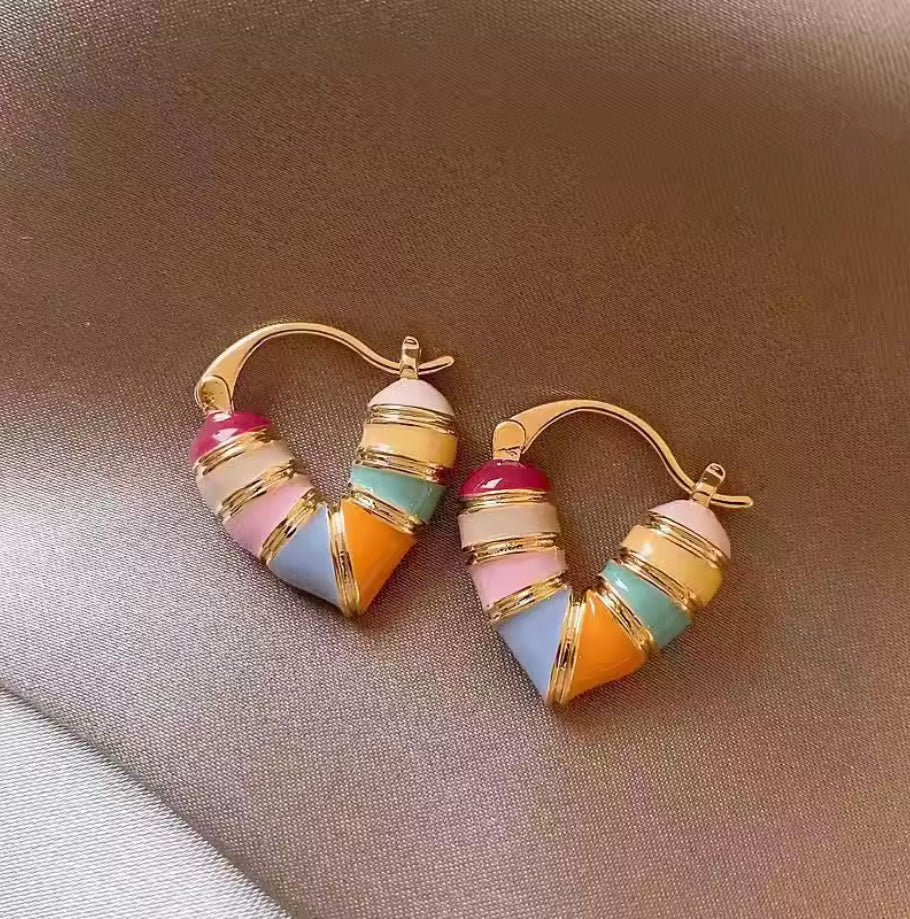 2025 Collection Heart Hoop Earrings