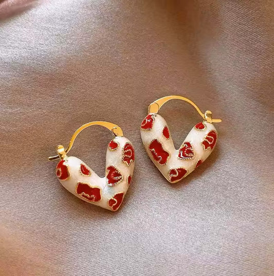 2025 Collection Heart Hoop Earrings