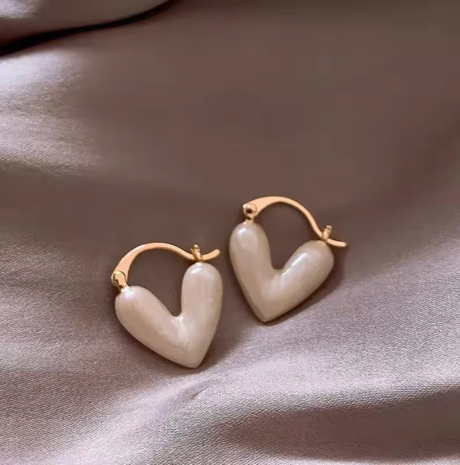 2025 Collection Heart Hoop Earrings