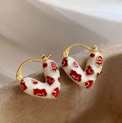 2025 Collection Heart Hoop Earrings