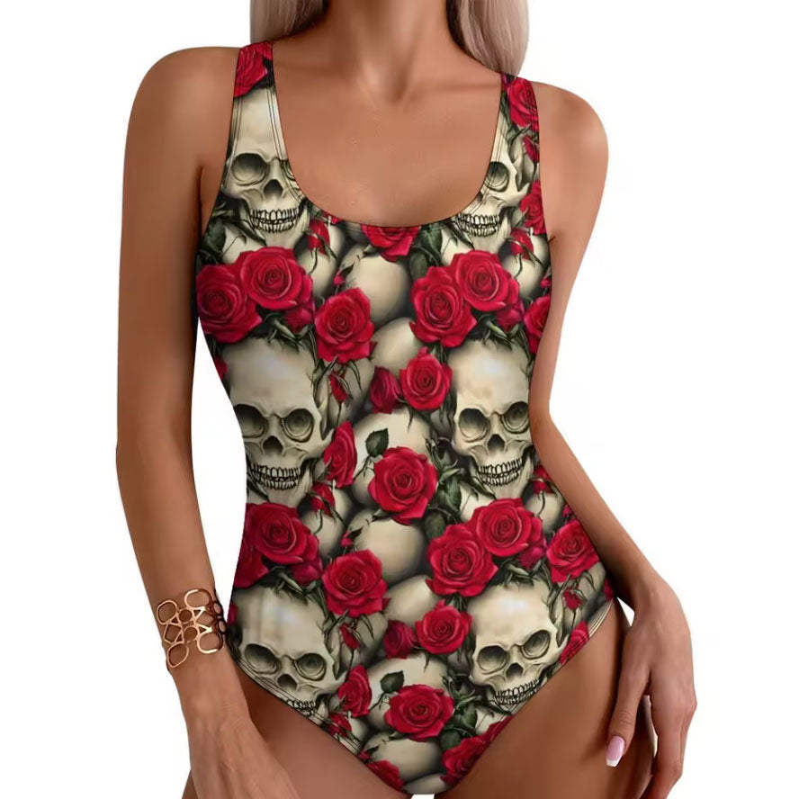 Skull Chic One-Piece Swimsuit