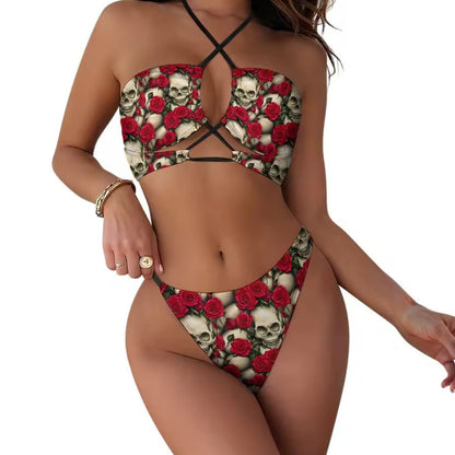 Skull Chic Two-Piece Bikini Set