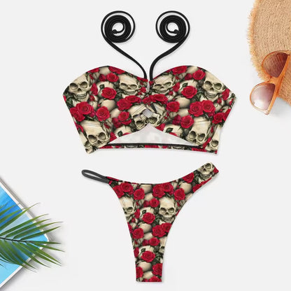 Skull Chic Two-Piece Bikini Set
