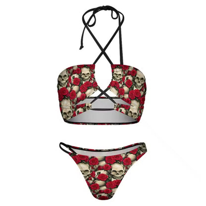 Skull Chic Two-Piece Bikini Set