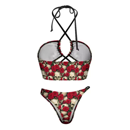 Skull Chic Two-Piece Bikini Set