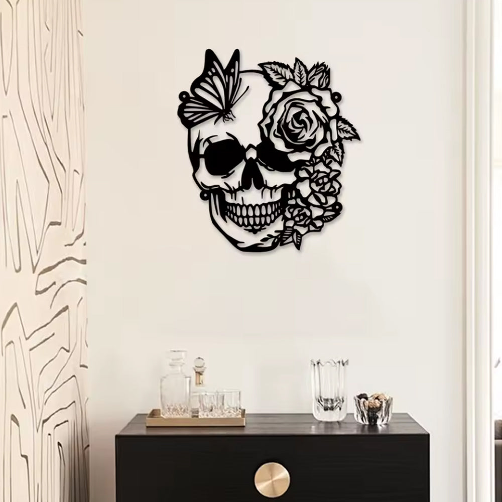 Skull Metal Wall Art Decor