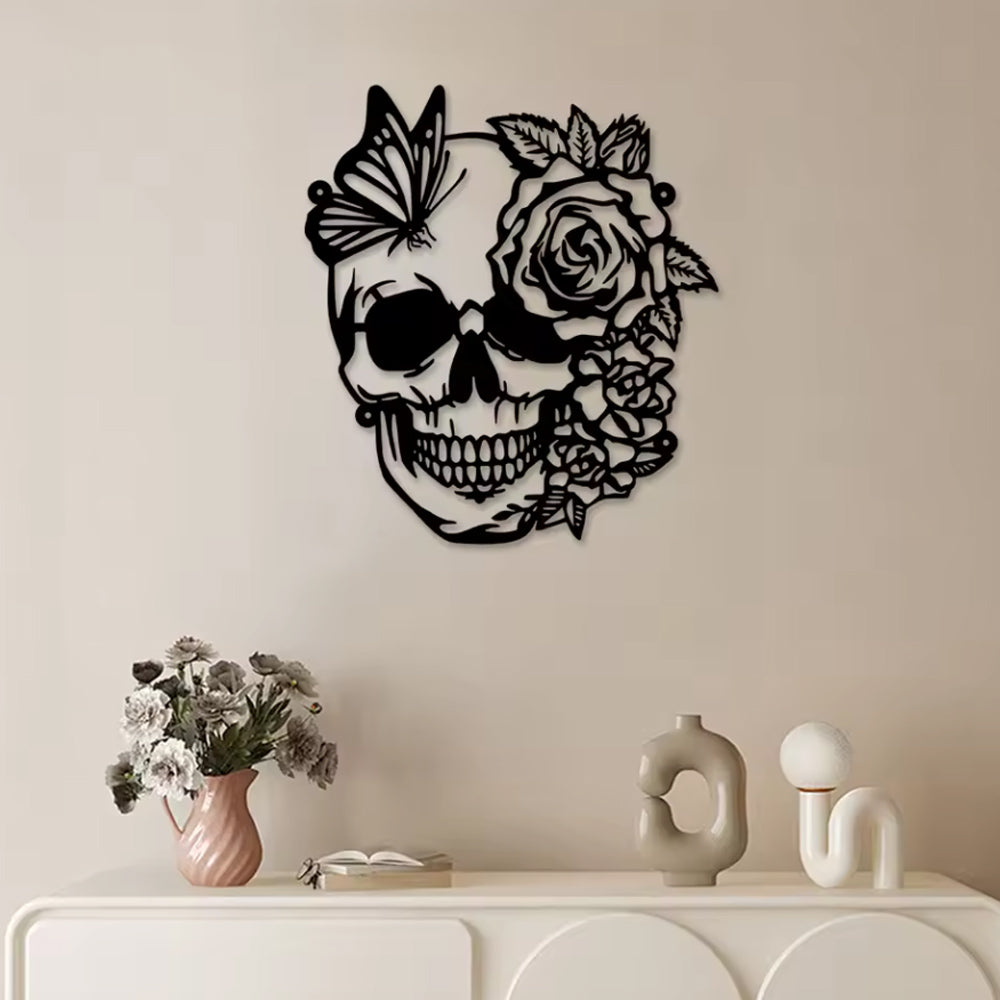 Skull Metal Wall Art Decor