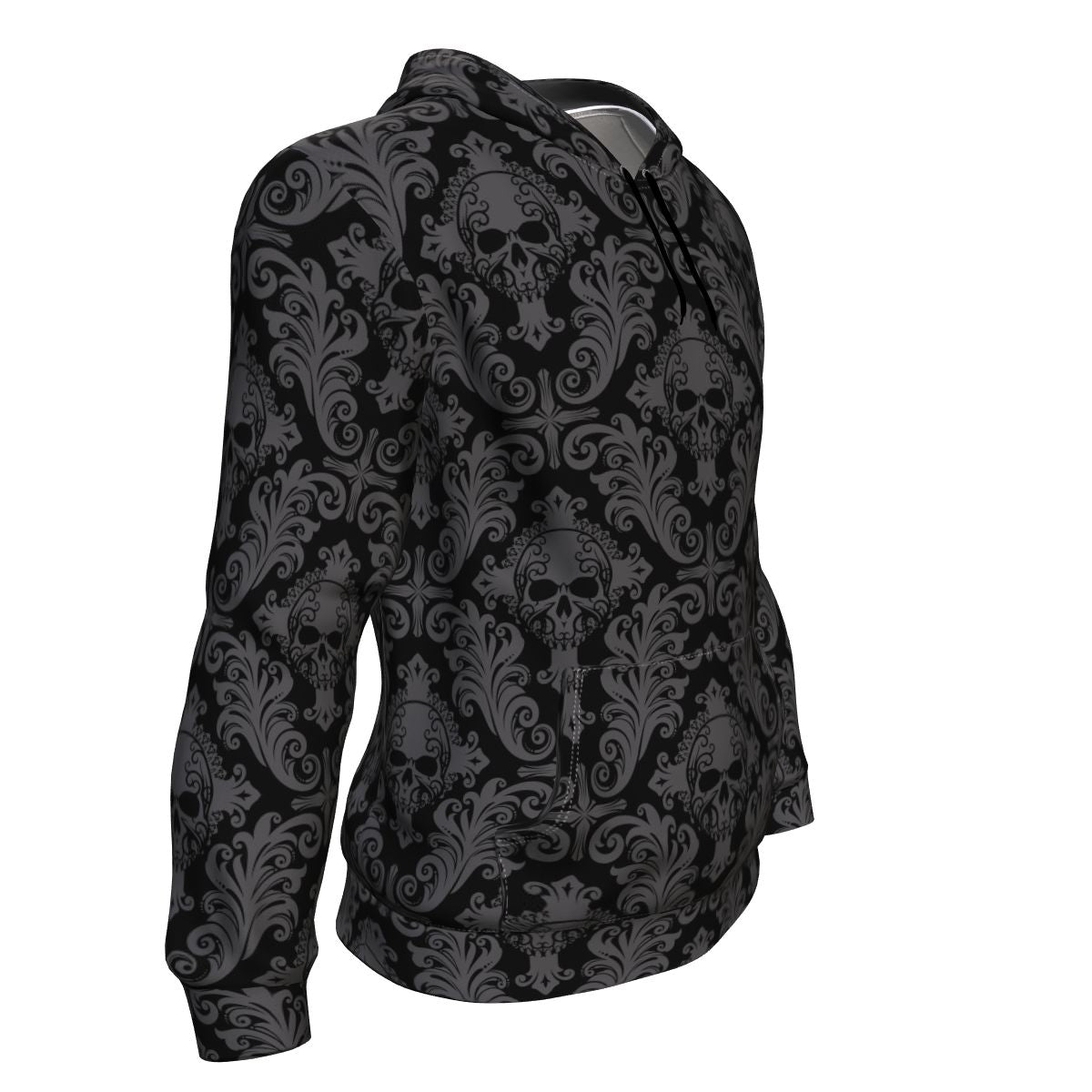 Gothic Skull All Over Print Unisex Hoodie