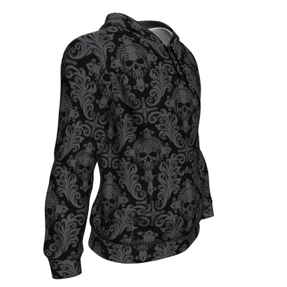 Gothic Skull All Over Print Unisex Hoodie