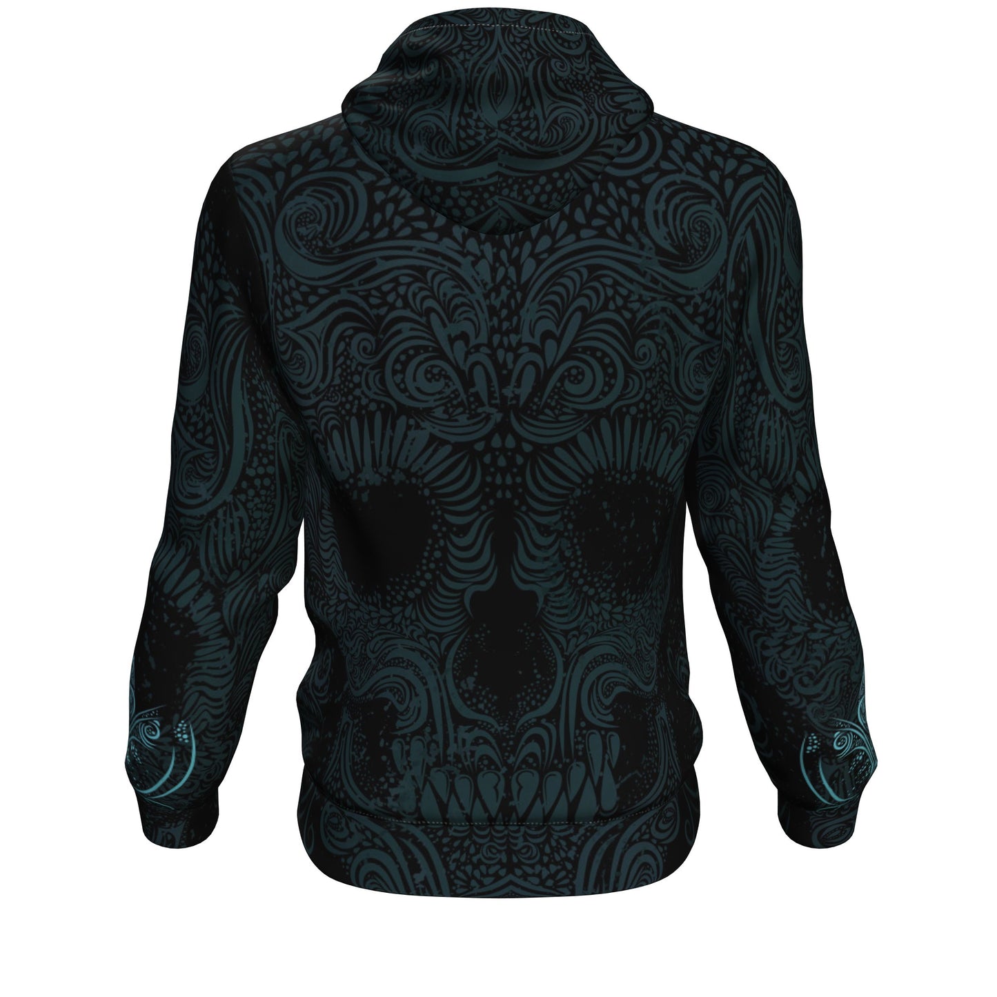 Sugar Skull Blue All Over Print Unisex Hoodie