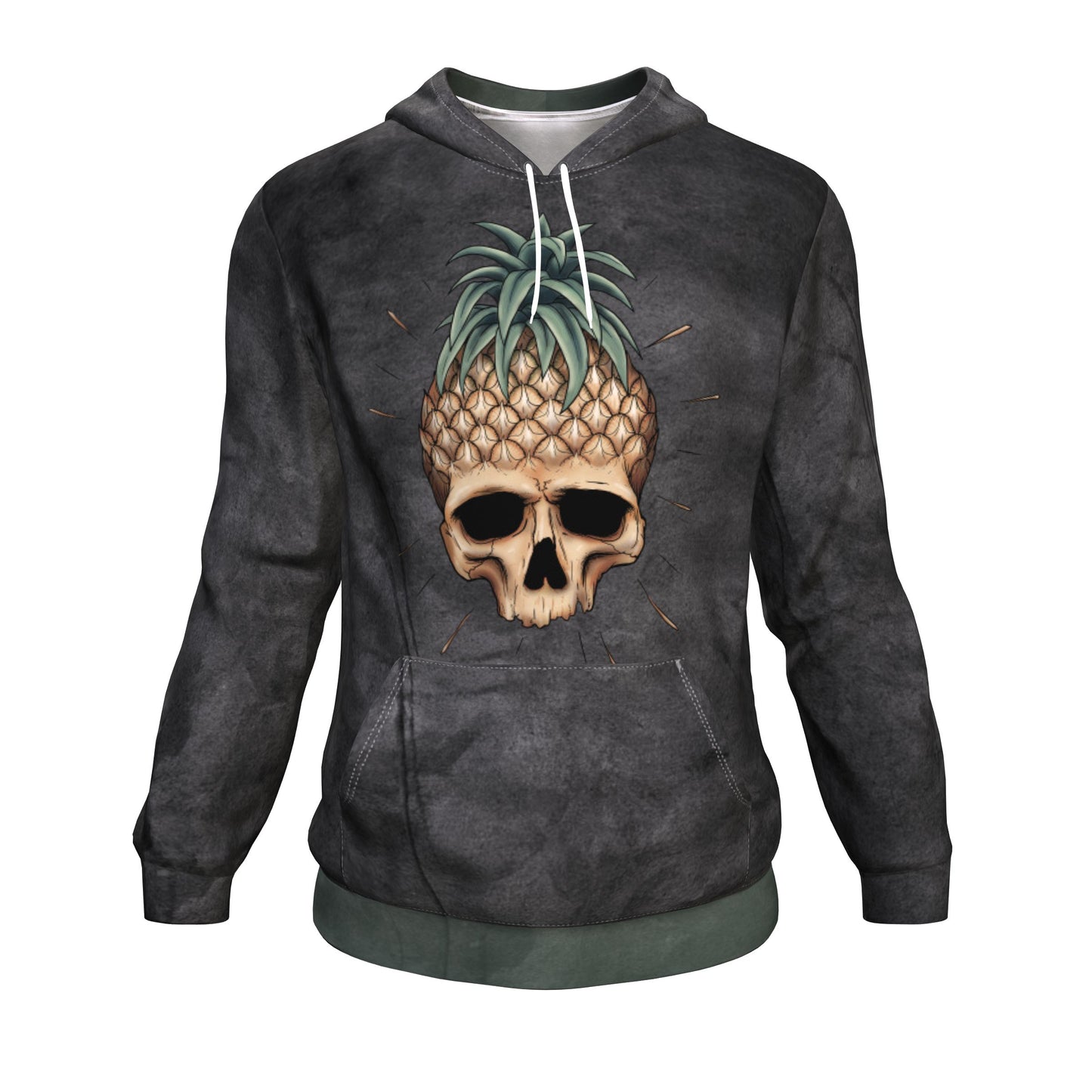 Pineapple Skull All Over Print Unisex Hoodie