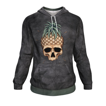 Pineapple Skull All Over Print Unisex Hoodie