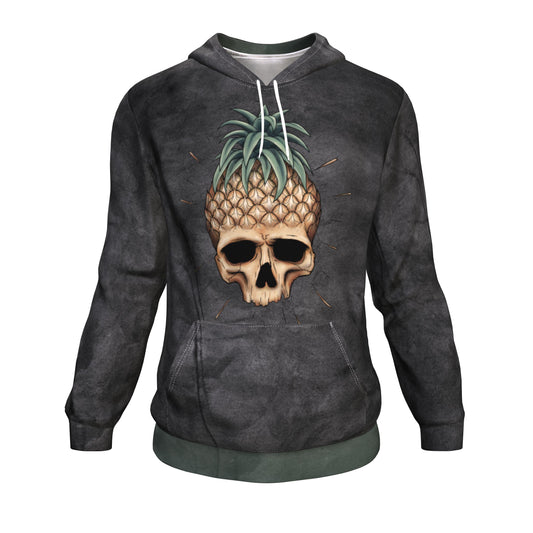 Pineapple Skull All Over Print Unisex Hoodie
