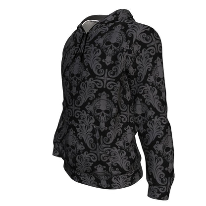 Gothic Skull All Over Print Unisex Hoodie
