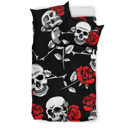 Skullistic™ Death Rose Black Duvet Cover Set