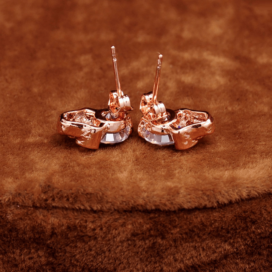 Diamond Skull Stud Earrings