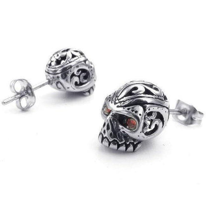 Gothic Stainless Steel Skull Earrings