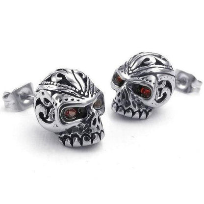Gothic Stainless Steel Skull Earrings