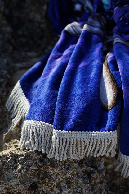 Skullistic Octopus Skull Round Blanket Towel