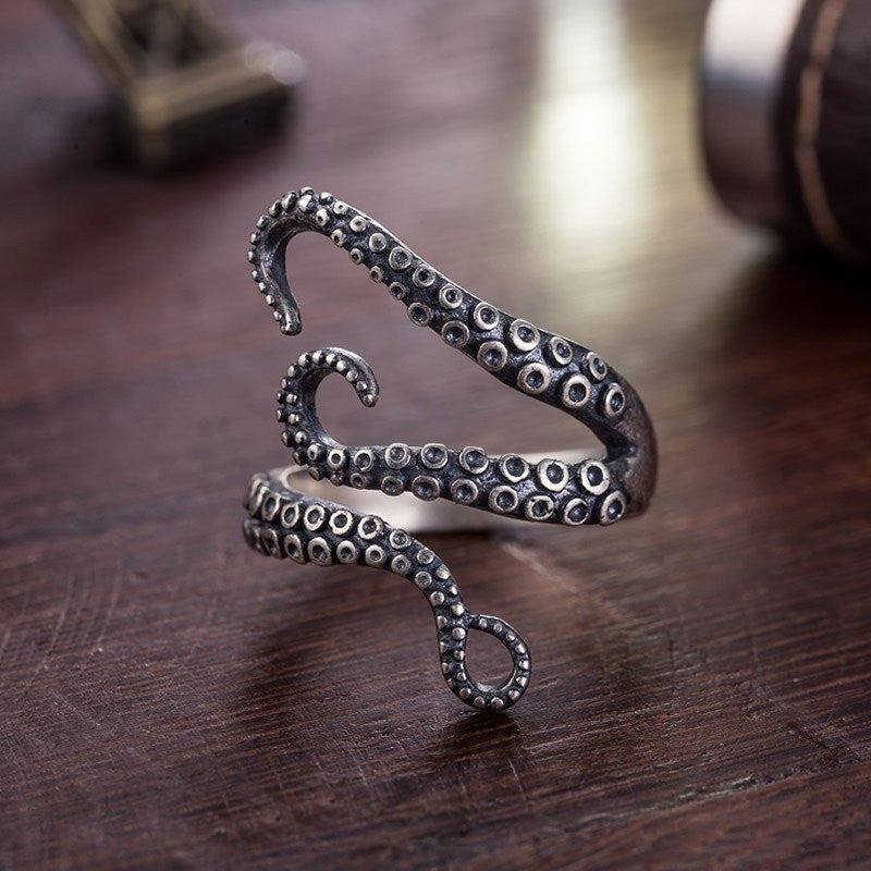 Titanium Steel Octopus Ring