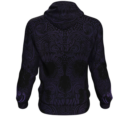 Sugar Skull Puple All Over Print Unisex Hoodie