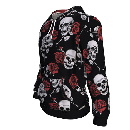 Death Rose Skull All Over Print Unisex Hoodie