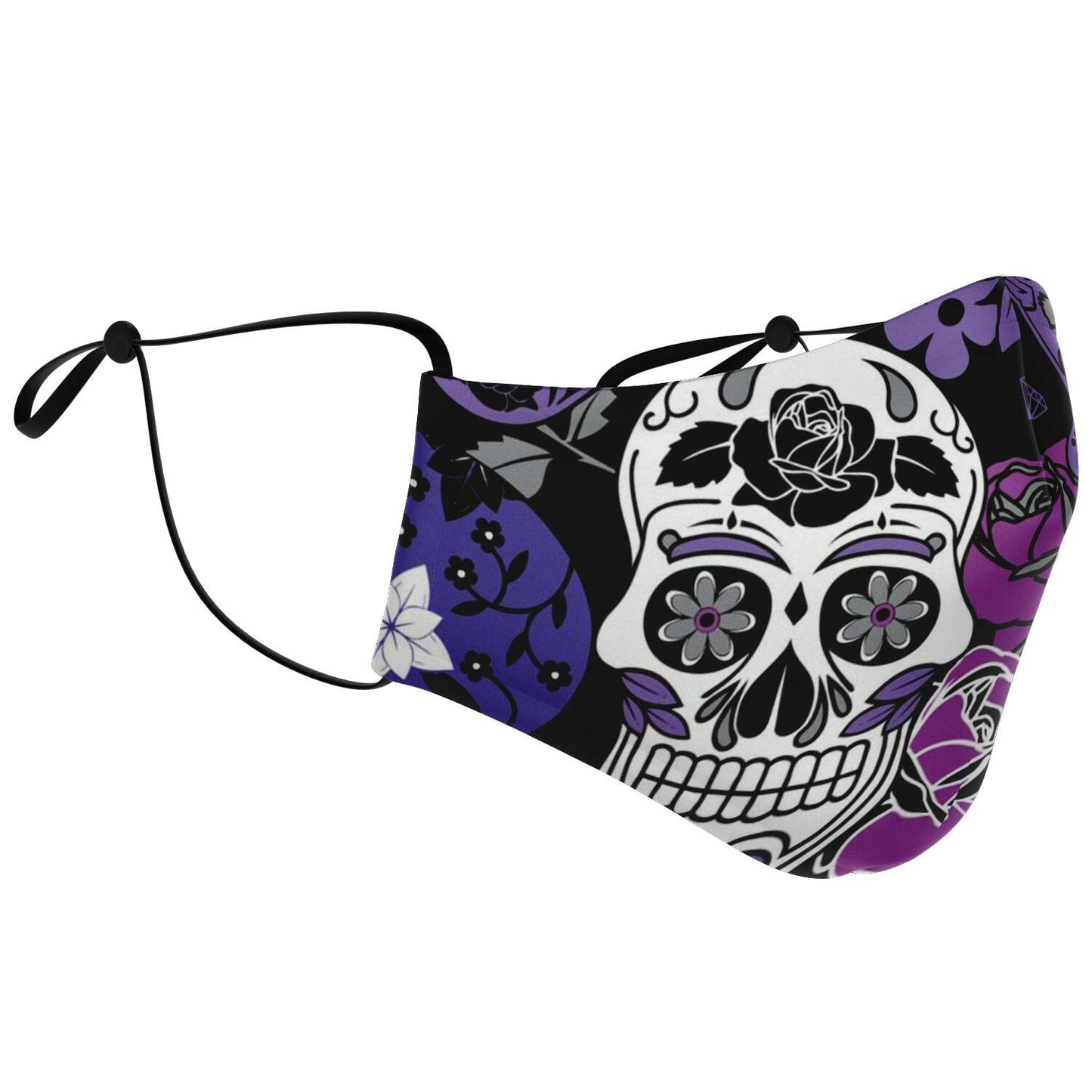 Sugar Skull Purple Face Mask