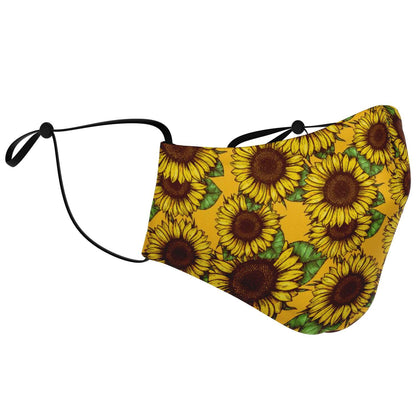 Sunflowers Yellow Face Mask