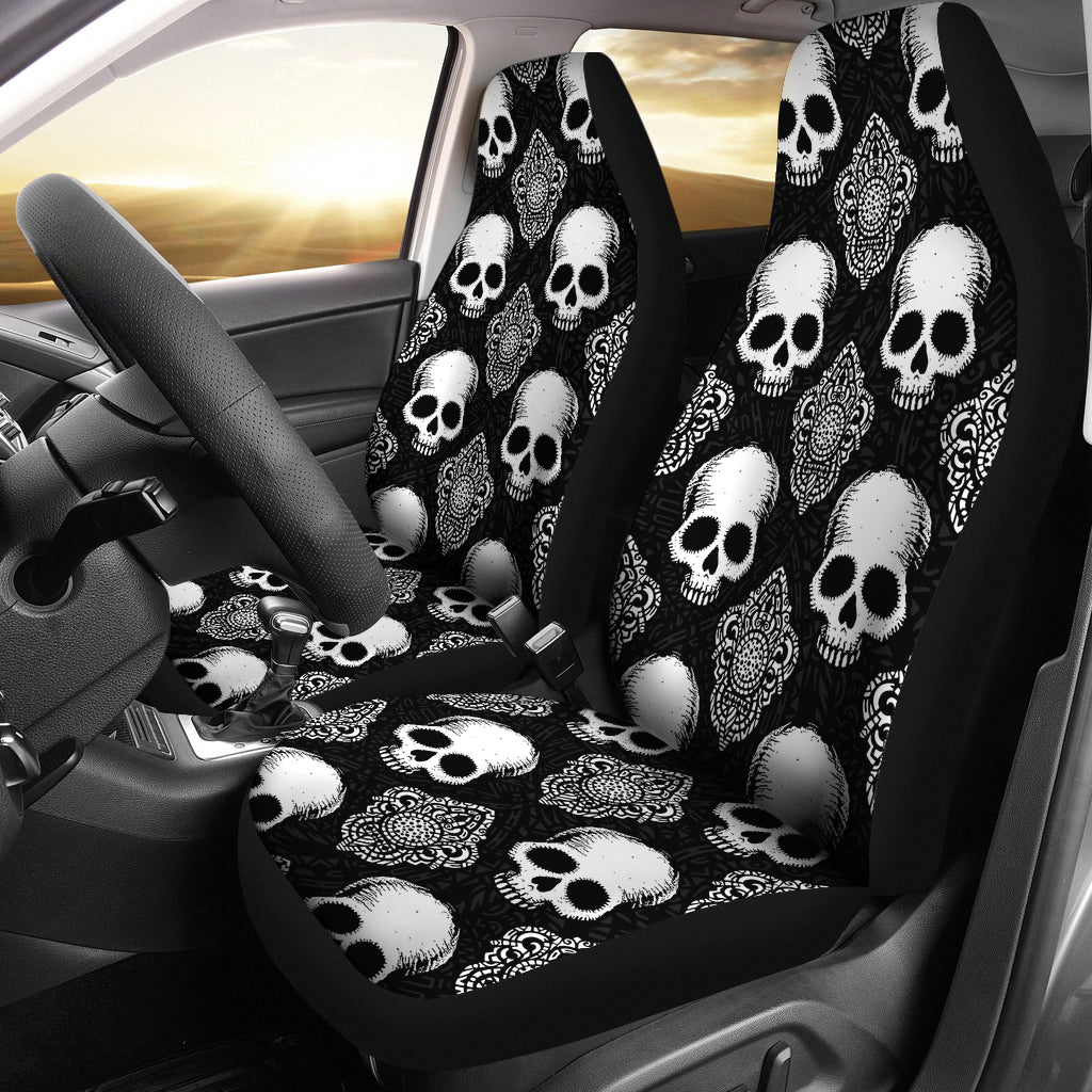 Goth Skull Car Seat Covers