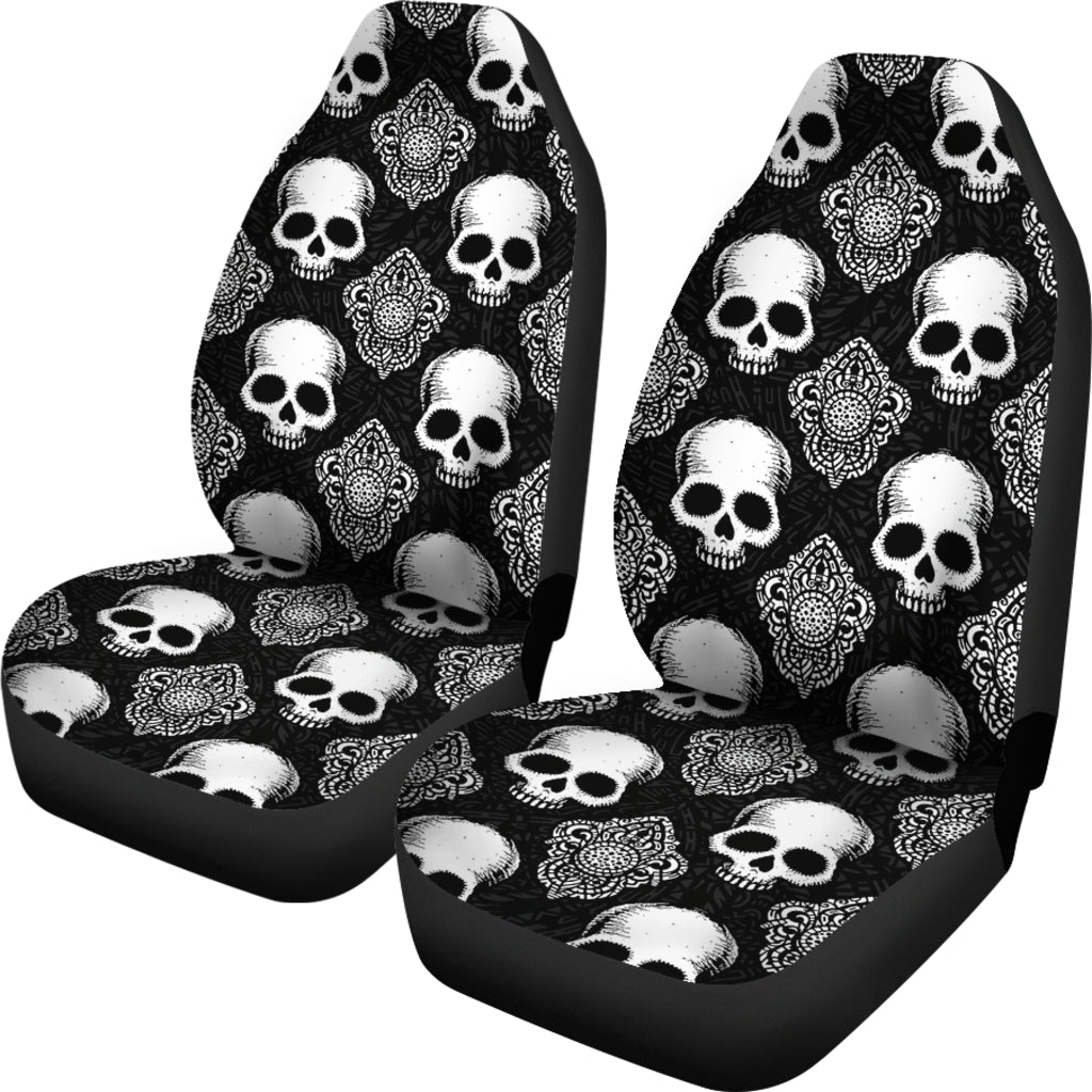 Goth Skull Car Seat Covers