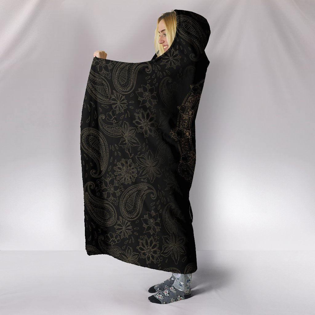 Skullistic Zen Meditating Skeleton Hooded Blanket