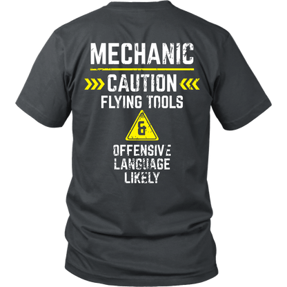 Mechanic - Flying tools and offensive language likely
