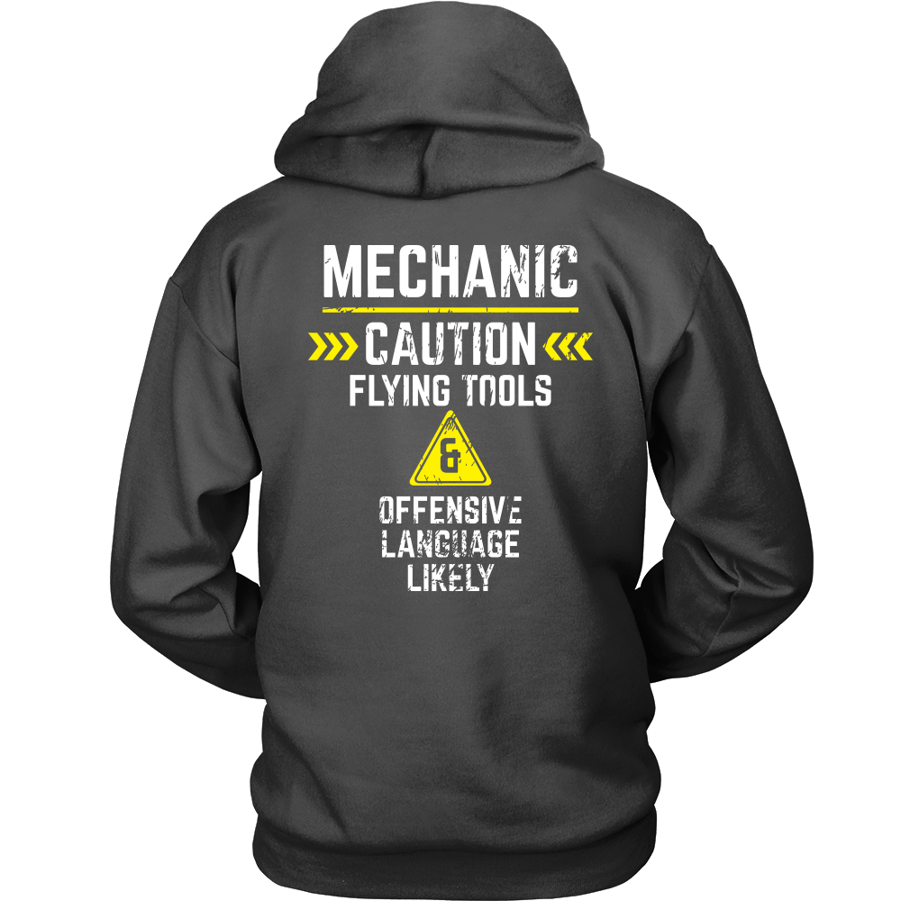 Mechanic - Flying tools and offensive language likely