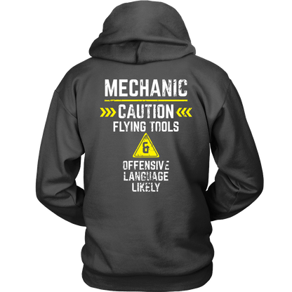 Mechanic - Flying tools and offensive language likely